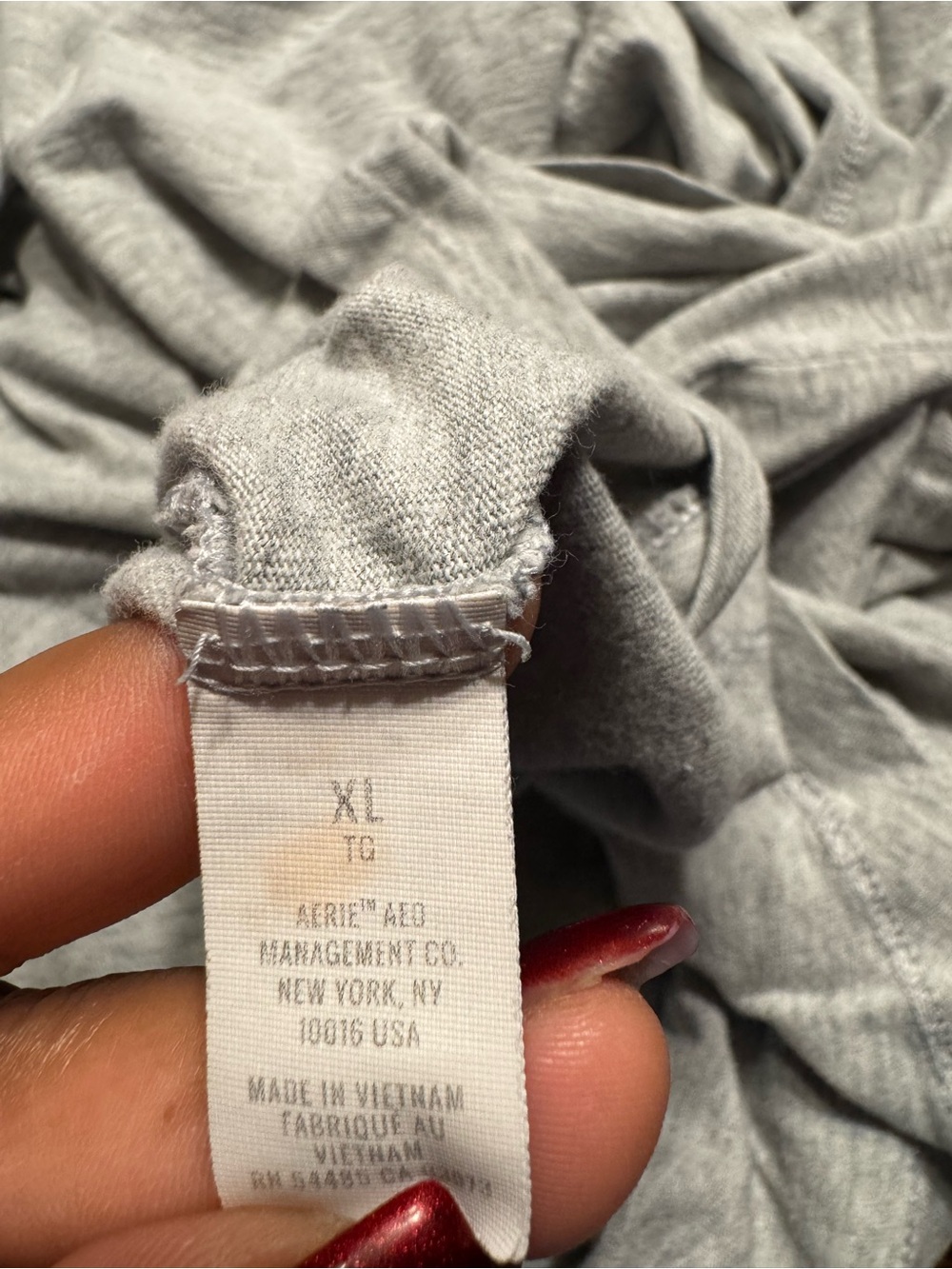 aerie Relaxed Crewneck Tee - Light Gray Size XL - Picture 9 of 9